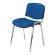 Stackable Upholstered Meeting Chair Blue Black Frame | Creative Activity