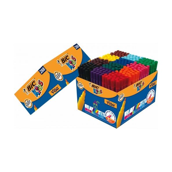 Bic Kids Vista Colouring Felt Tip Pens Class Pack 288