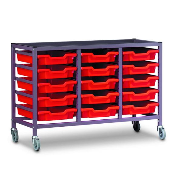 TecniStor Mobile 15 Tray Trolley w1055xd420xh725mm | Creative Activity