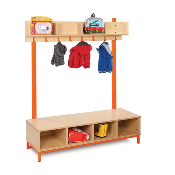 Cloakroom Tops with Upright Bars-  4 Open Compartments  | Creative Activity