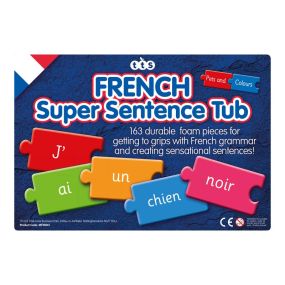 French Pets And Colours Foam Sentence Building Pieces