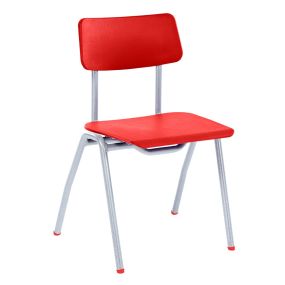 BS Classroom Chair Seat Height 430mm Red