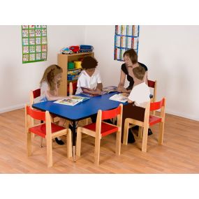 Height Adjustable Rectangular Table - Red | Creative Activity